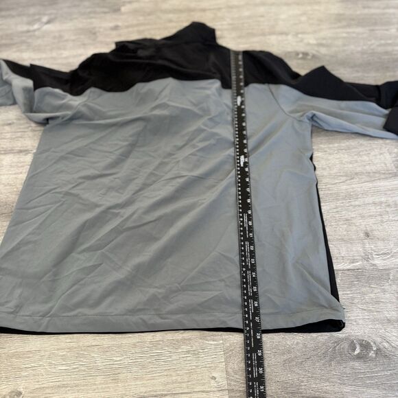 Original Penguin Sport 1/4 Zip Hooded Jacket Mens Gray Black Large NWT $110 - Picture 7 of 10